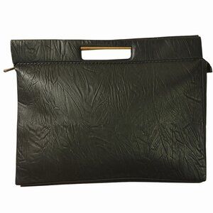 MCM Clutch Bag Vintage Forward Impressario Charisma Skai Hide  Gold Tone Handles